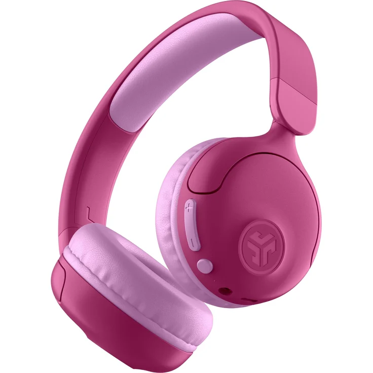 JLab Audio JBuddies Pop, 2-in-1 kabellose Kinderkopfhörer, On-Ear, volumen-sicher, pink