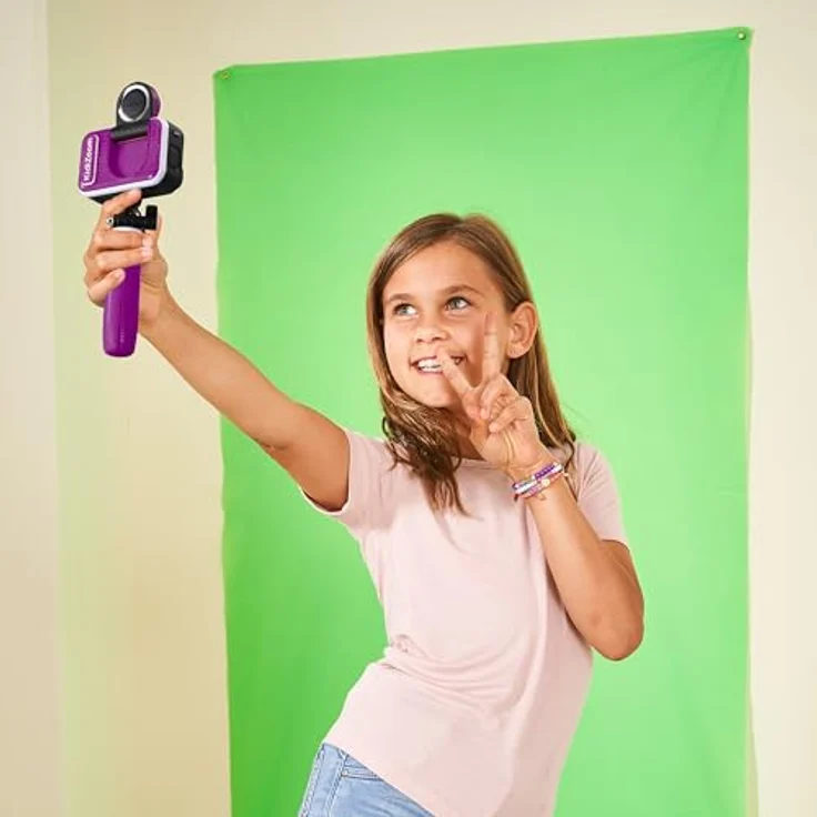 Vtech KidiZoom Video Studio HD lila, HD-Foto- und Videokamera mit Greenscreen und Selfie-Funktion – Bild 4