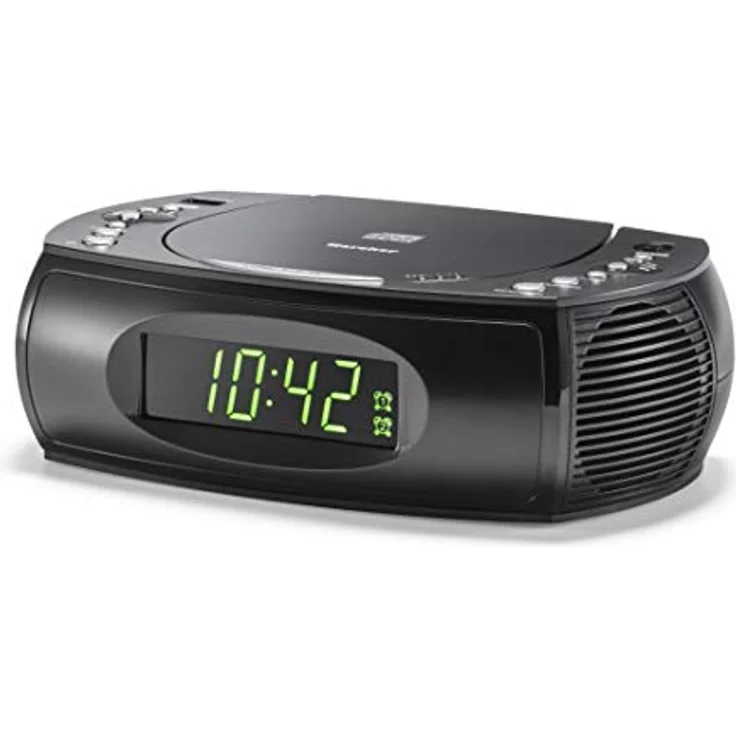Karcher UR 1308 Radiowecker mit CD Player und UKW Radio (20 Senderspeicher)  Wecker mit Dual-Alarm, USB-Charger & Batterie Backup Funktion – Bild 2