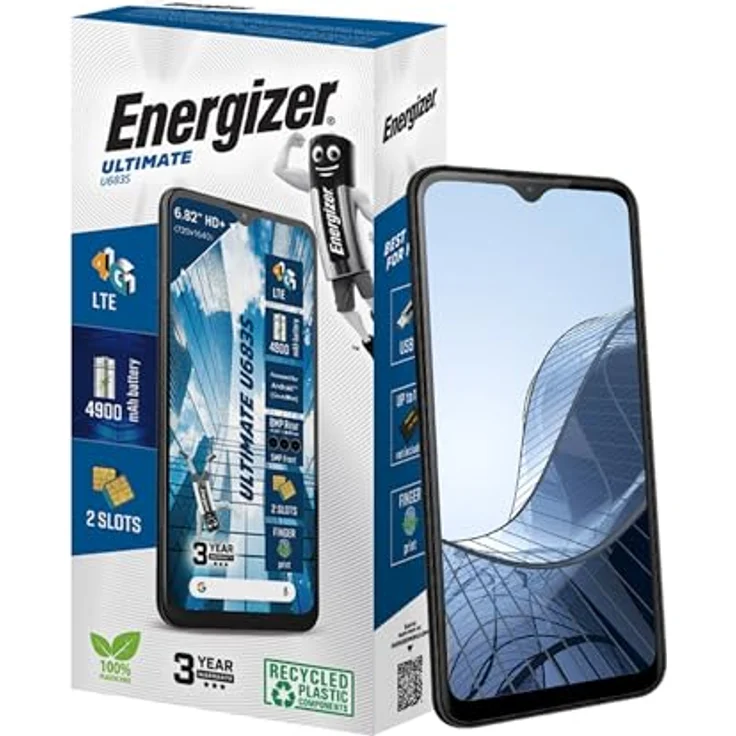 Energizer U683s, 6,82 Zoll Smartphone mit 2GB RAM, 64GB Speicher, 4G LTE, Dual SIM und 4900 mAh Akku, EU Plug 220V – Bild 5