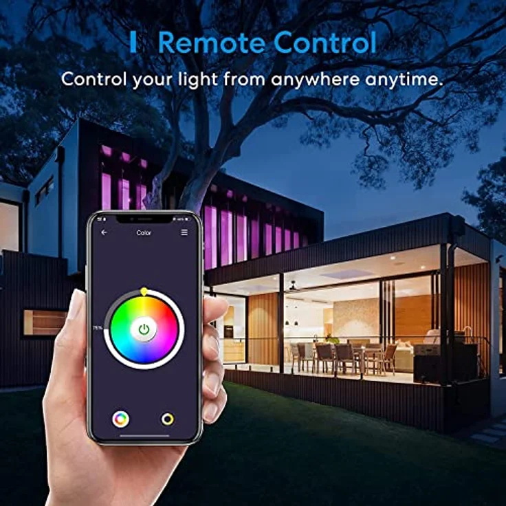 Meross Smart MSL 120 LED Lampe, WLAN dimmbare Glühbirne intelligente Mehrfarbige Birne Äquivalent 60W E27 2700K-6500K kompatibel mit Alexa, Google Home und SmartThings, Warmweiß – Bild 3