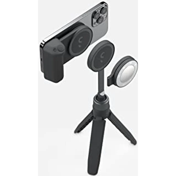 ShiftCam SnapGrip Creator Kit – inklusive SnapGrip, SnapLight, SnapPod und Tragetasche – Magnetische Halterung lässt sich an jedem Handy befestigen (Mitternachtsschwarz) – Bild 2