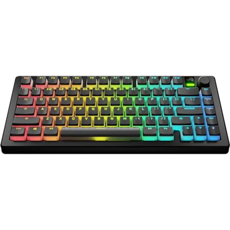 Glorious Aura V3 Keycaps, ANSI Layout (US), PBT, Doubleshot - Black - Keycap-Komplettset mit lichtdurchlässigen PBT-Kunststoffkappen, US-Layout, Pudding-Style – Bild 2