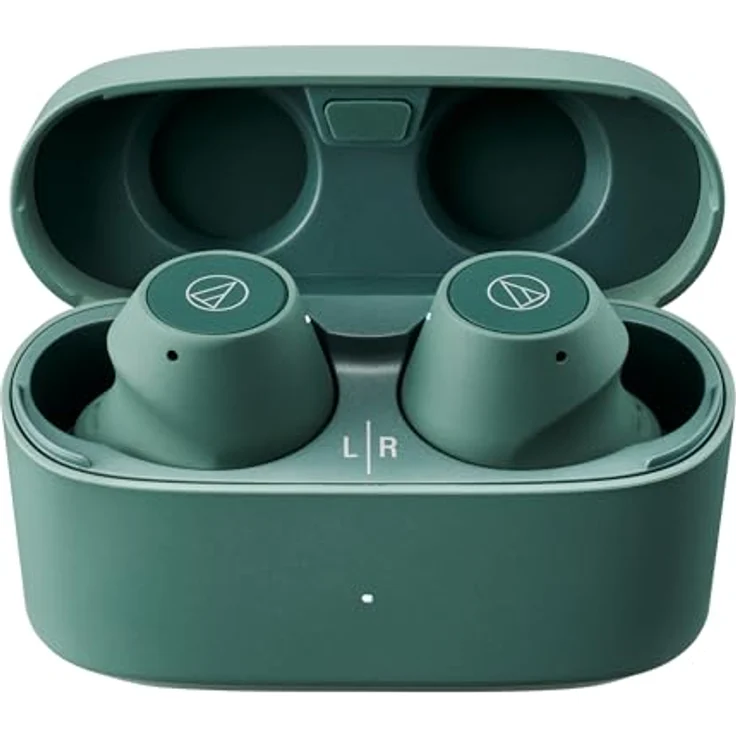 Audio-Technica ATH-CKS30TW+ Kabellose Kopfhörer (Grün) mit Equalizer und Active Noise Cancelling – Bild 1