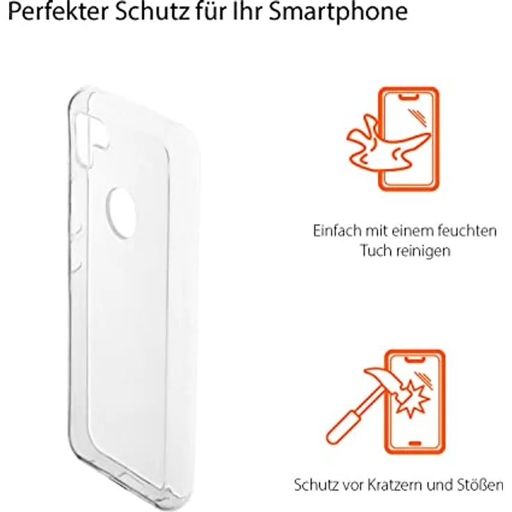 Gigaset GS5 LITE Kunststoff Case - hochwertige Schutzhülle für ihr Smartphone - Flexibler Schutz gegen Schmutz und Kratzer und Stöße - Passgenaue Aussparungen, transparent – Bild 2