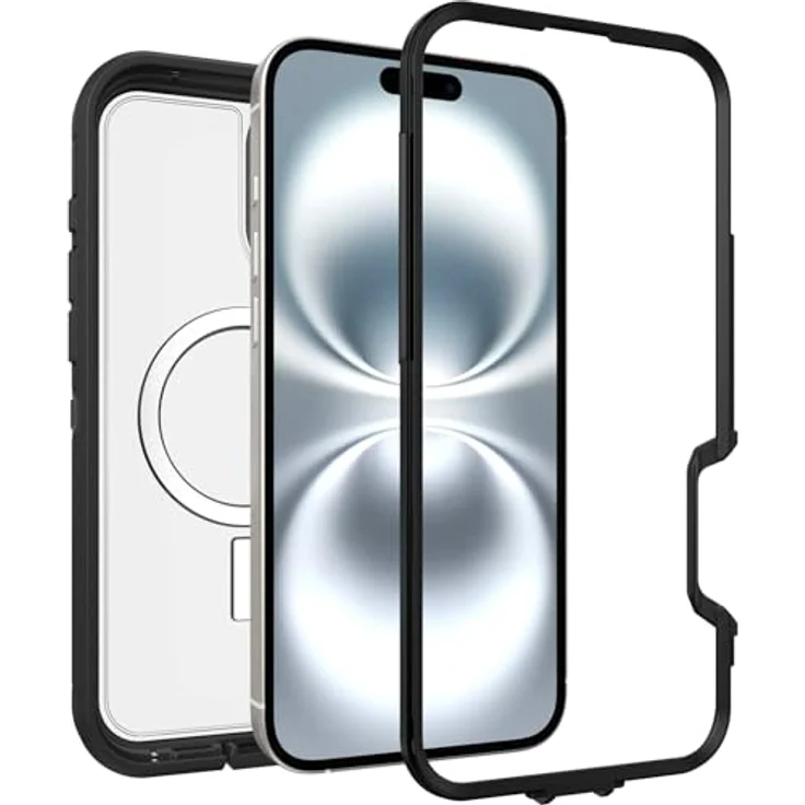 OtterBox Defender Series XT MagSafe Hülle für iPhone 16 Plus, stoßfest, Ultra-robust, Transparent/Schwarz, Kompatibel mit MagSafe – Bild 4