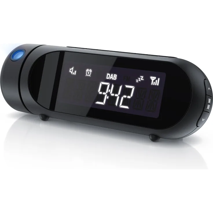 Bearware Radiowecker mit Projektion (DAB, DAB+), Radio, Schwarz
