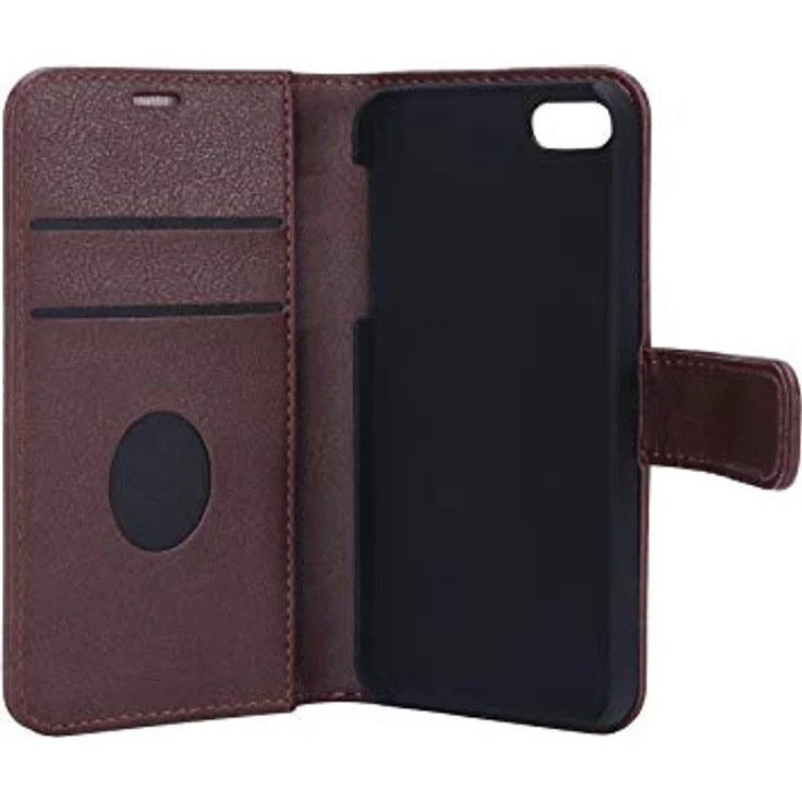 Radicover Flipside Fashion Stand Function, Smartphone Hülle für Apple iPhone 5/5S/SE, braun, mit Antistrahlungsmembran und Kreditkartenfächern – Bild 3