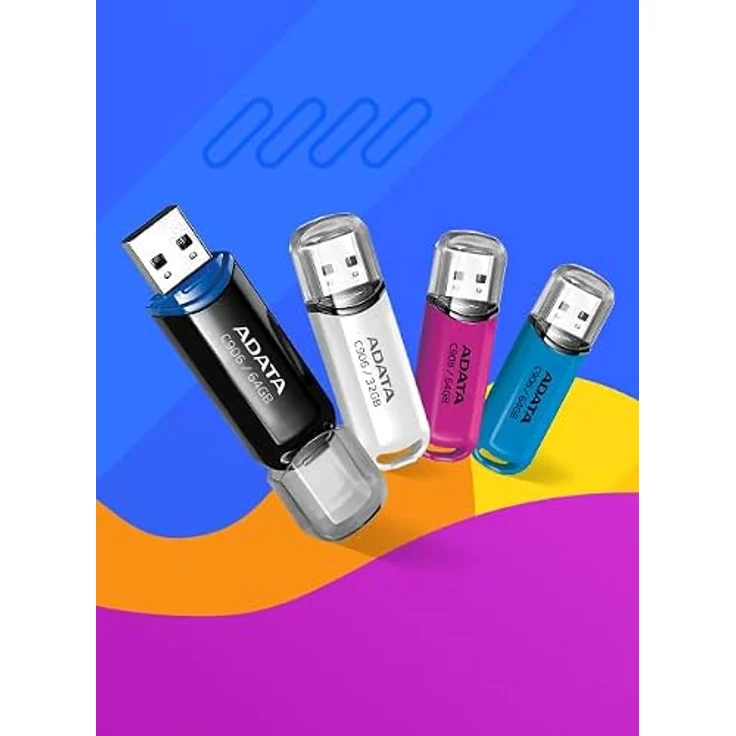 A-Data DashDrive C906, USB-Stick mit 64 GB Speicher, USB 2.0, blau – Bild 4