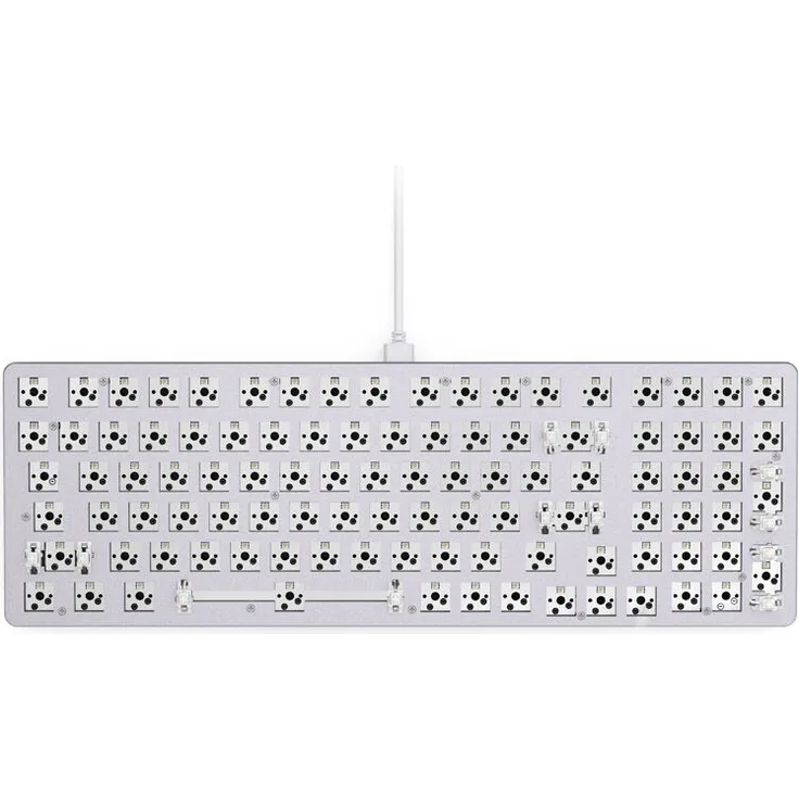 Glorious GMMK 2 Full-Size Gaming-Tastatur, Mechanisch, Barebone, ANSI-Layout, weiß