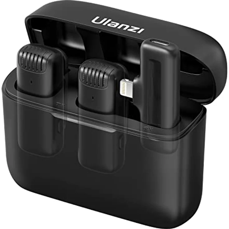 Ulanzi J12LT, Omnidirektionales Lightning Mikrofon mit 20 m Reichweite, intelligenter Rauschunterdrückung und 360°-Surround-Sound – Bild 1