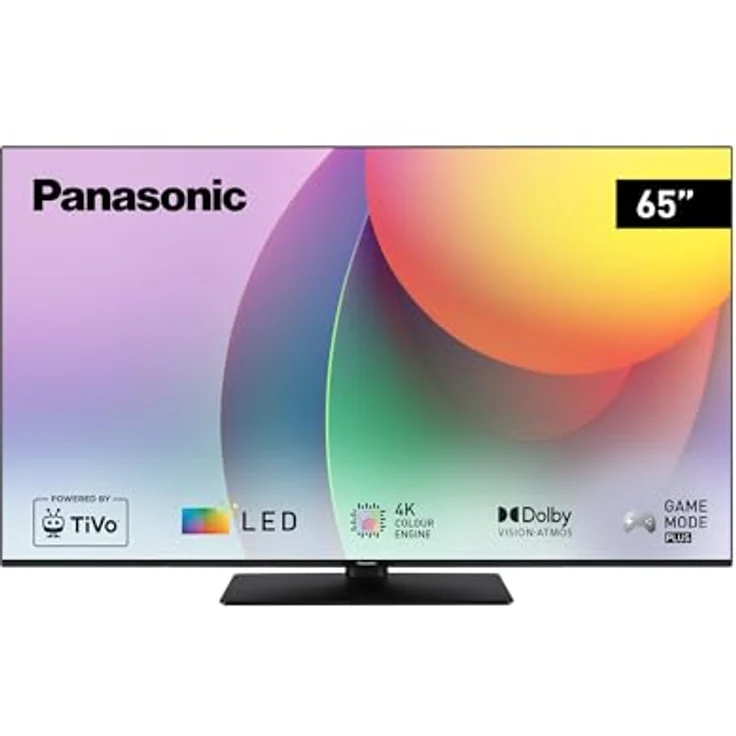 Panasonic TB-65W60AEZ, W60 Serie 65 Zoll 4K Ultra HD LED Smart TV, 2024, TiVo, 4K-Farbengine, Dolby Vision & Atmos, Game Mode Plus, Schwarz – Bild 1