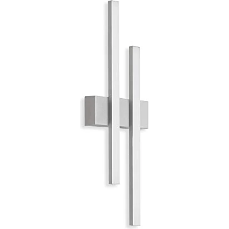 TELEFUNKEN - LED Außenwandleuchte, Außenwandlampe 2-flammig, 8 Watt, 960 Lumen, 4.000 Kelvin, IP44, Silberfarbig, 470x155x42mm, 313004TF – Bild 1