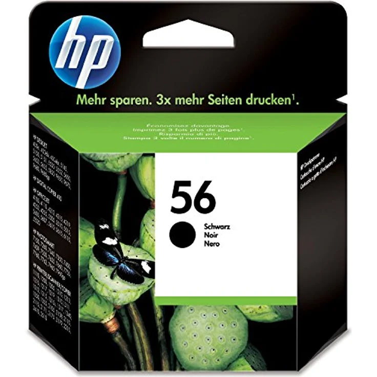 HP Druckerpatrone Nr. 56, 19 ml, schwarz, Original, Blisterverpackung, hohe Reichweite bis 525 Seiten – Bild 2