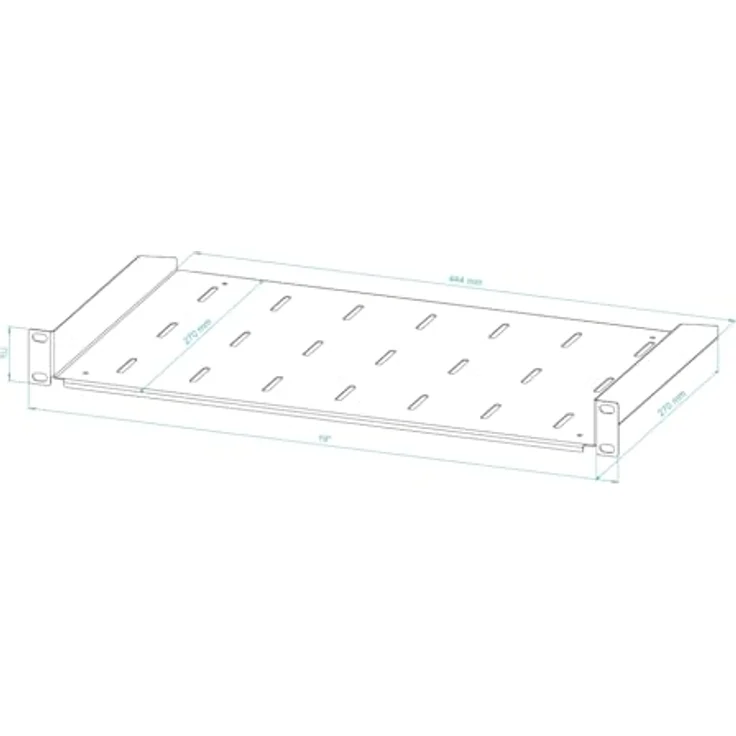 STALFLEX Server Netzwerkschrank 19 Zoll 1U 270mm, strapazierfähiges Stahl-Rack für optimale Belüftung und hohe Funktionalität – Bild 4