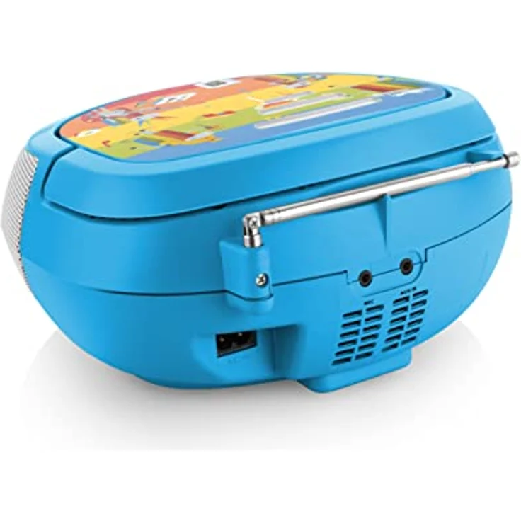 GoGEN Déco Spieler, CD-Radiorecorder für Kinder mit Bluetooth, Karaoke-Funktion, FM-Tuner, USB und Mikrofon, blau – Bild 6