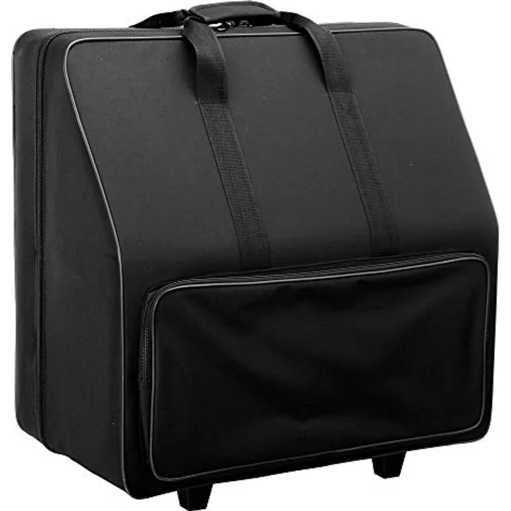 Alpenklang AT-96 Akkordeontrolley, 96 Bass mit ausziehbarem Handgriff, zwei Rollen, schwarz