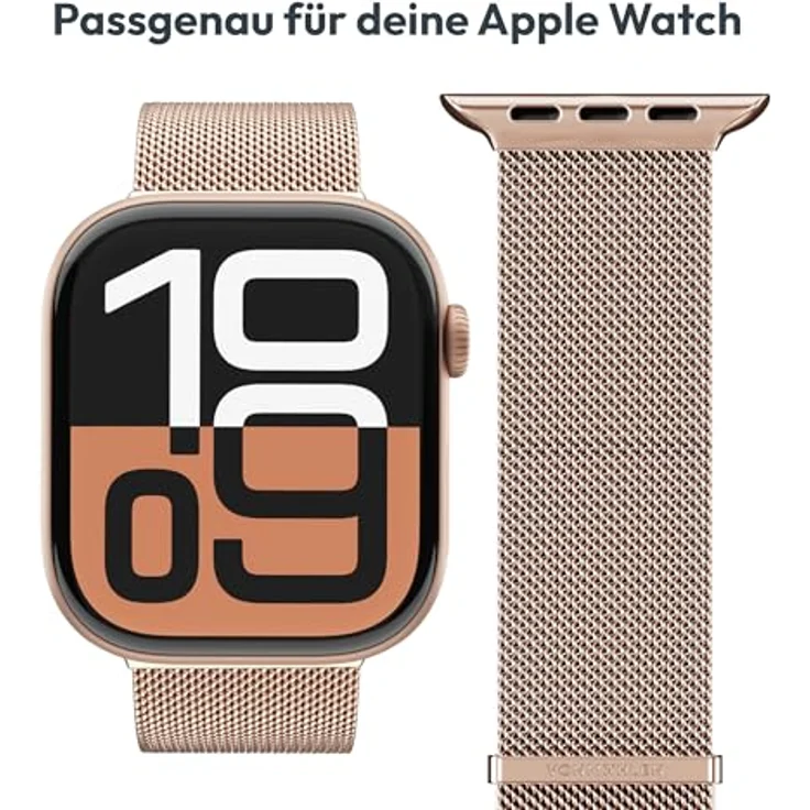 Vonmählen Milanese Loop 2 Armband für Apple Watch 44 | 45 | 46 | 49 mm, Roségold, versandkostenfrei – Bild 6