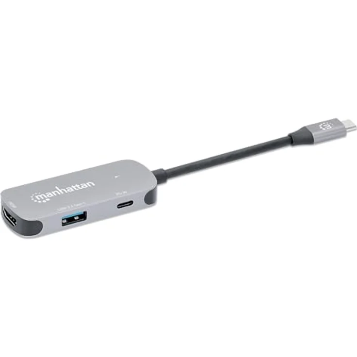 Manhattan Notebook Dockingstation 190299, 3-in-1 USB-C Dock mit 4K HDMI, 85W Power Delivery und USB-A Anschluss – Bild 9