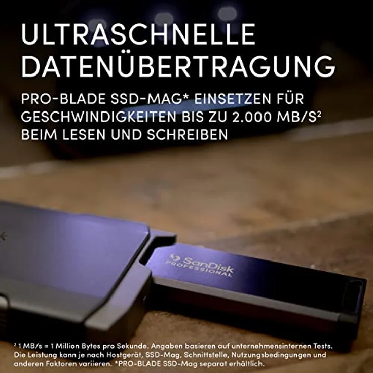 SanDisk Professional PRO-BLADE - Speichergehäuse mit Kühlkörper - USB 3.2 (Gen 2x2) – Bild 2