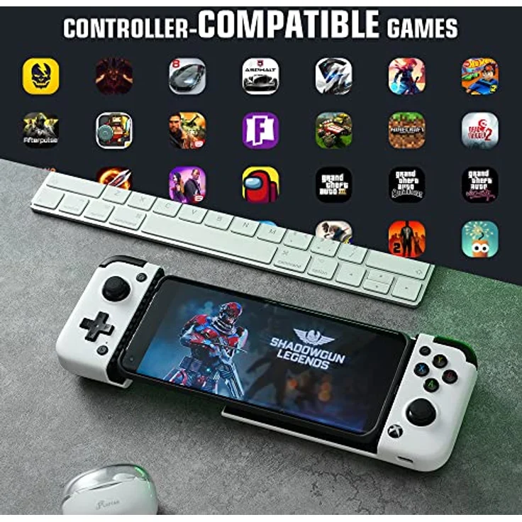 GameSir X2 Pro Mobile Game Controller für Android Type-C (100–179 mm), Handy-Controller für xCloud, Stadia, Luna, Apex, Diablo Immortal – 1 Monat Xbox Game Pass Ultimate – Passthrough Charging (weiß) – Bild 3