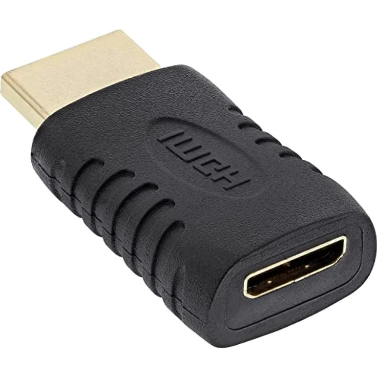 InLine 17691G HDMI Adapter, HDMI A Stecker auf Mini HDMI C Buchse, 4K2K kompatibel, vergoldete Kontakte – Bild 3