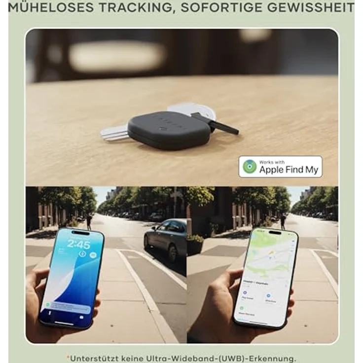 SATECHI FindAll Schlüsselanhänger mit Find My, kabelloser Ortung, Trennungsalarm, lauter Signalton, IP66 wasserdicht – Schwarz – Bild 3