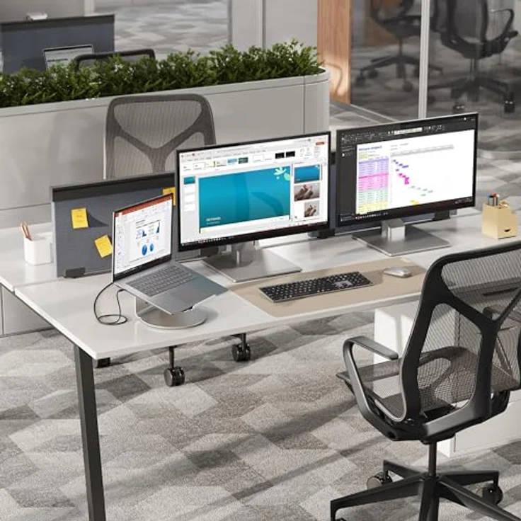 ALOGIC Elite 360 Laptop Stand, 360-Grad-Drehbasis mit rutschfestem Silikonpad, einstellbar für 11 bis 17 Zoll, Silber – Bild 4