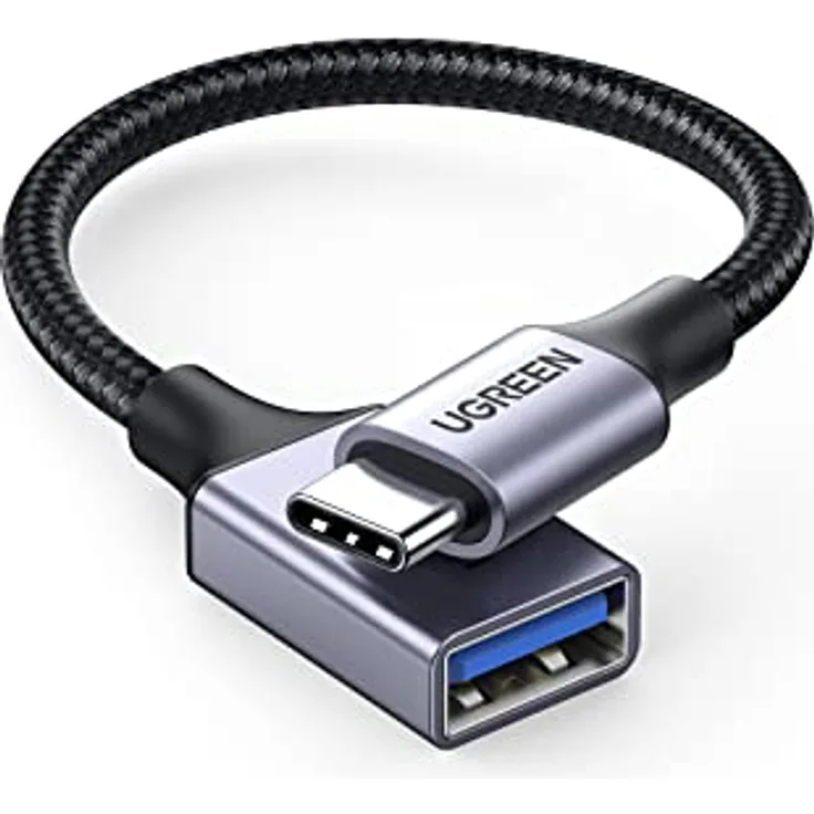 UGREEN USB C auf USB OTG Adapter, 10 Gbps Datenübertragung, kompatibel mit iPhone 15-17, iPad Pro, MacBook Pro M4 und Galaxy S23/S24, grau