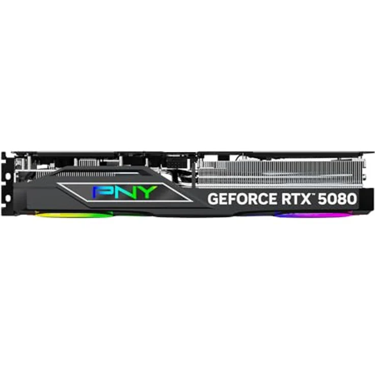 PNY GeForce RTX™ 5080 16GB ARGB OC Triple Fan Grafikkarte DLSS 4, Schwarz – Bild 4