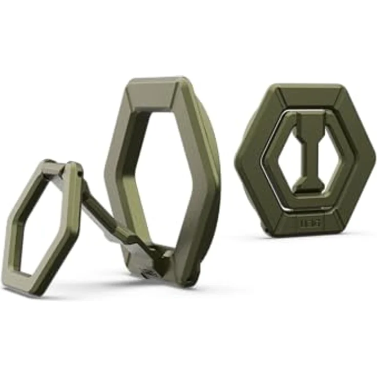 URBAN ARMOR GEAR Magnetring Halterung Ständer für magnetische Hüllen, 360° drehbar, Hoch- und Querformat, starke Magnete, olive – Bild 1