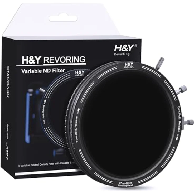 H&Y REVORING ND3-1000 und CPL Filter MkII, Kamera-Filter mit variablem ND und CPL, 67-82mm – Bild 2