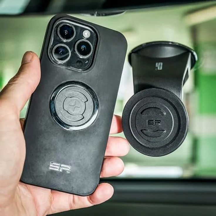 SP Connect Suction Mount Mag-Align, Vibrationsfreie Saugnapfhalterung für Smartphone, Schwarz – Bild 5