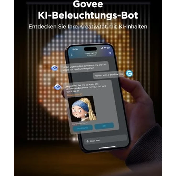 Govee Curtain Lights Pro, 960 LEDs Smart LED-Vorhang, IP67 Wasserfest, 1,65x1,76m, AIGC, 250+ Modi, Musiksynchronisation, dynamische DIY Lichterkette für Weihnachtsdeko – Bild 5