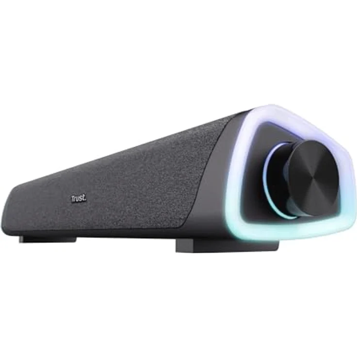 Trust Liro Illuminated Soundbar, 12W Stereo PC Lautsprecher mit RGB LED Beleuchtung, Klinke 3,5 mm AUX, USB Betrieb, Schwarz – Bild 12