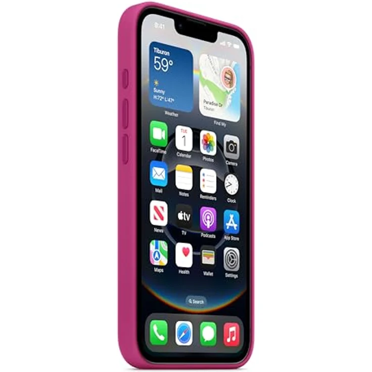 Apple iPhone 16e Silikon Case − Fuchsia, Schutzhülle aus recyceltem Silikonmaterial für iPhone 16e – Bild 3