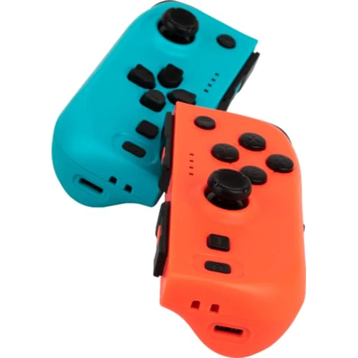 Konix Joypads Controller-Paar für Nintendo Switch und Switch OLED, 8 Stunden Akkulaufzeit, Vibrationsfunktion, blau und rot – Bild 2