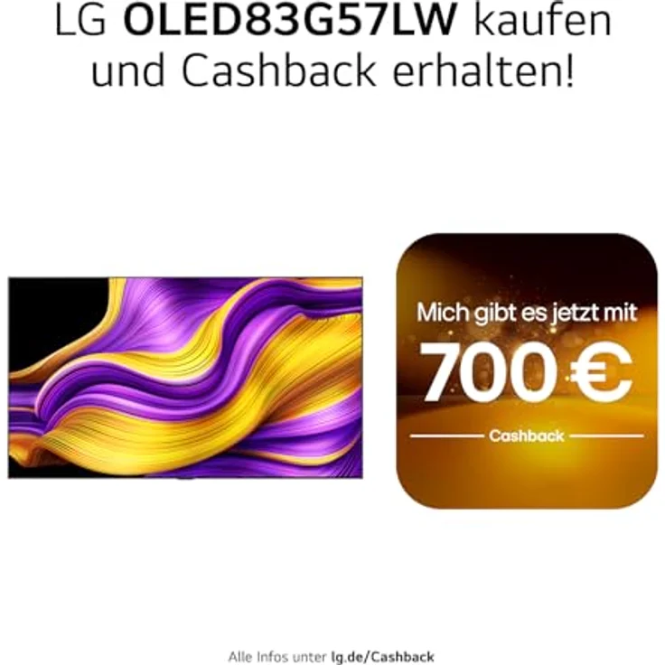 LG OLED83G57LW, 83 Zoll 4K OLED evo AI TV mit α11 Gen2 Prozessor, Brightness Booster Ultimate, webOS 25, 120Hz (VRR bis 165Hz), Gallery Design – Bild 2