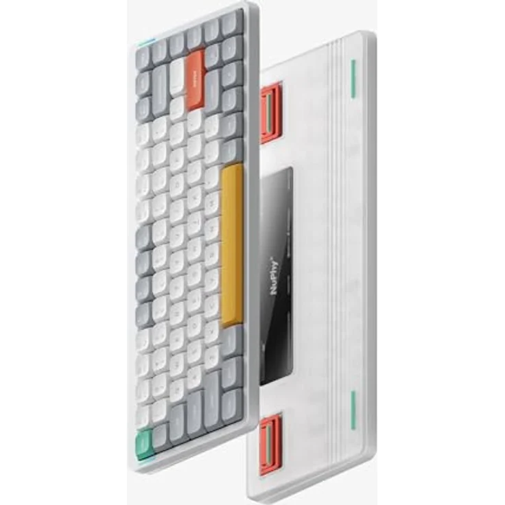 nuphy Air75 V2 Kabellose mechanische Tastatur, 84 Tasten RGB Hot-Swap, Bluetooth 5.1, 2.4G, kabelgebunden-White Gateron Aloe Switch – Bild 2