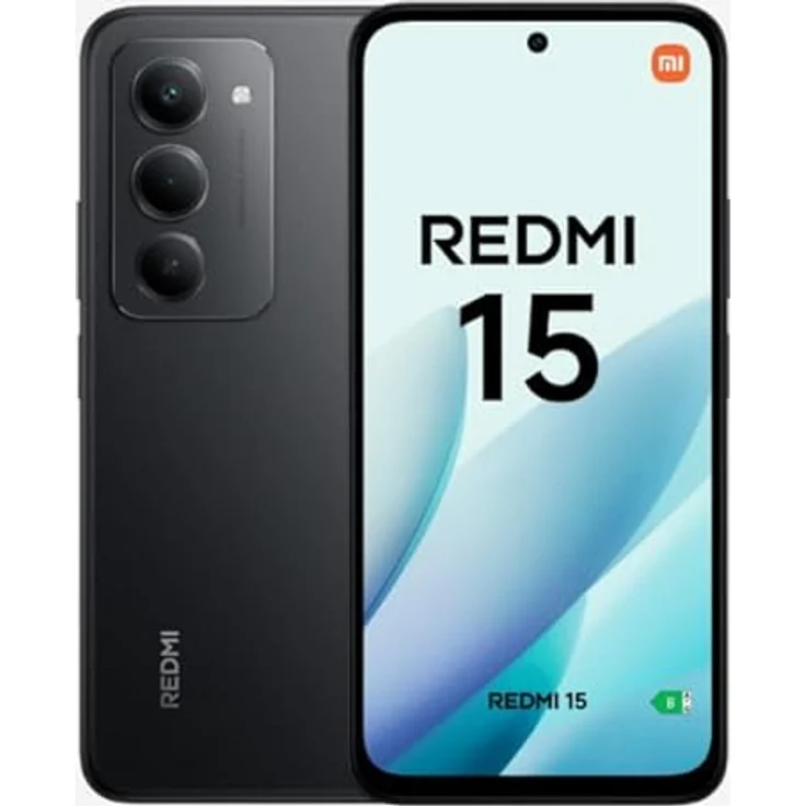 XIAOMI Redmi 15, Smartphone mit 6 + 128GB, 6,9" 120Hz Display, Snapdragon® 685 Prozessor, 50MP Kamera, 7000mAh, Schwarz Midnight – Bild 1