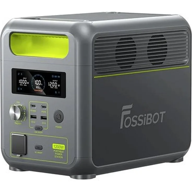 Fossibot FBP1200 1200-W Portable Powerstation mit Supercharge-Funktion, grün