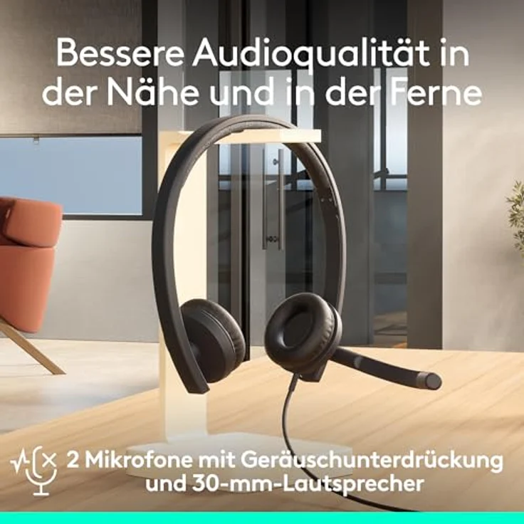 Logitech H570e USB-Headset, PC und Mac kompatibel, Schwarz, zertifiziert für Microsoft Teams – Bild 3