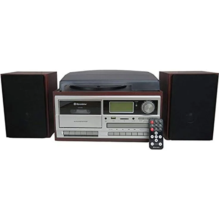 Roadstar HIF8892DBT, Kompaktanlage mit plattenspieler, DAB+, Bluetooth und USB-Anschluss, Cherry