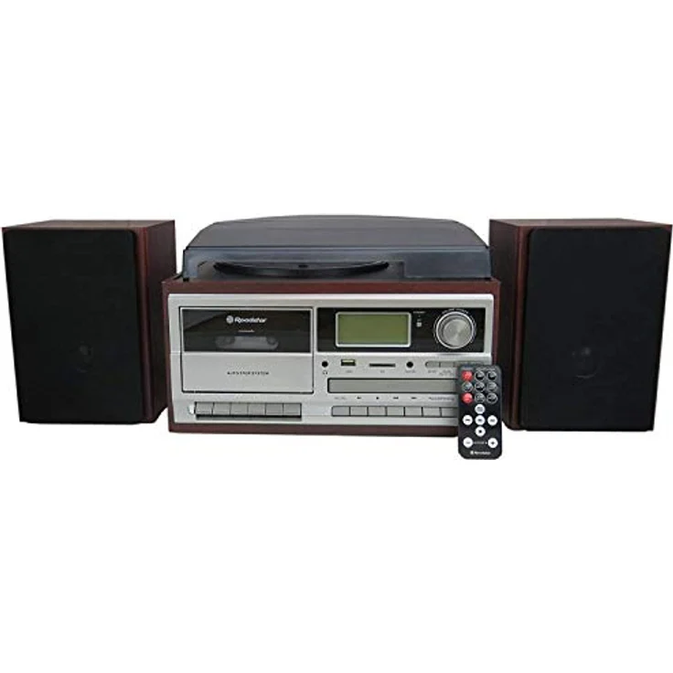 Roadstar HIF8892DBT, Kompaktanlage mit plattenspieler, DAB+, Bluetooth und USB-Anschluss, Cherry – Bild 1