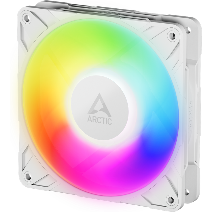 ARCTIC P12 PRO A-RGB, 120mm Gehäuselüfter mit hohem statischen Druck, weiß