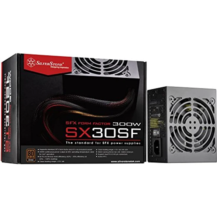 SilverStone SST-ST30SF v 2.0 - SFX Serie, 300W 80 Plus Bronze flüsterleises PC-Netzteil mit 92 mm-Lüfter – Bild 2