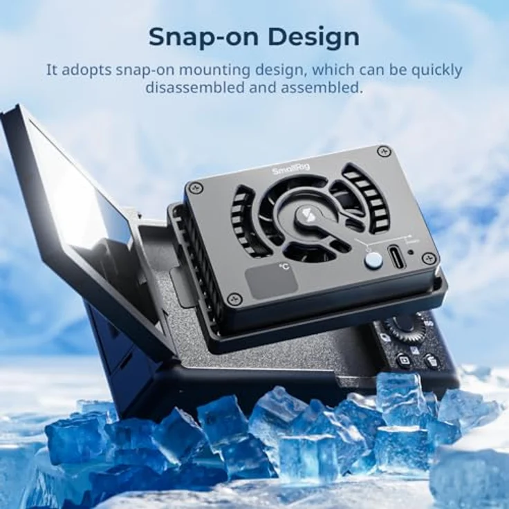 SMALLRIG Kamera Kühler für Sony für Canon für FUJIFILM, Ventilator Cooling System Snap-On Kühllüfter mit TEC-Kühlmodul für Sony ZV-E1 A7 IV A6700 FX3, für Canon R5 R6, für FUJIFILM X-T4 X-S10-4815 – Bild 4