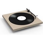 Tone Factory Turntable, Minimalistischer Design Plattenspieler mit Bluetooth und eingebauter Phonovorstufe, Made in Europe (Grau)