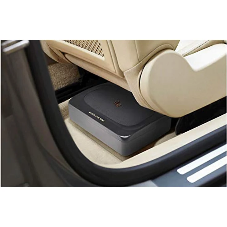 Infinity Basslink Mini, Powered 6x8 Untersitz-Subwoofer mit 100-W-Verstärker und Aluminium-Druckguss-Gehäuse, Titan – Bild 5