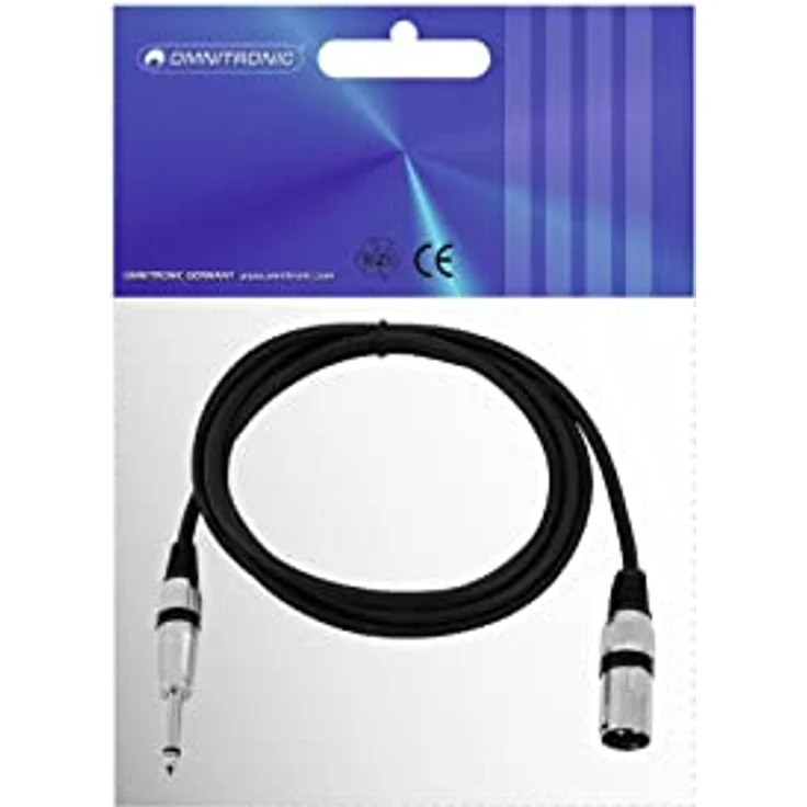 OMNITRONIC 3022519B Adapterkabel [1x XLR-Stecker 3 polig-1x Klinkenstecker 6.3mm (Mono)] 2.00m – Bild 3